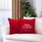 2 Pack 100% Cotton Solid Decorative Square Throw Pillow Covers Christmas DIY Throw Pillowcase Blank Sublimation Pillow Cases Heat Transfer Pillow Covers Christmas Red Cushion Cover(18x18 inch)
